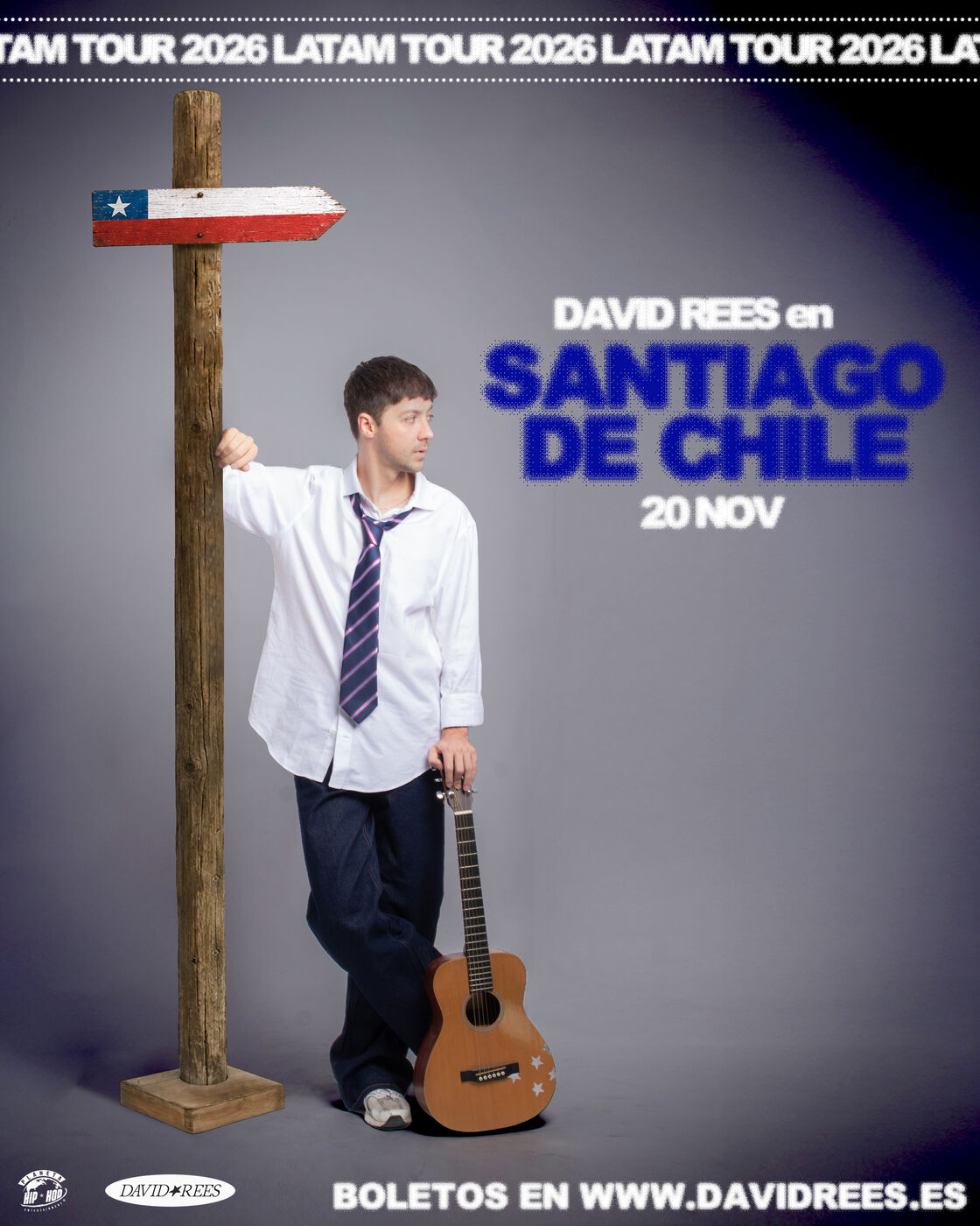 Cartel del concierto en Santiago de Chile