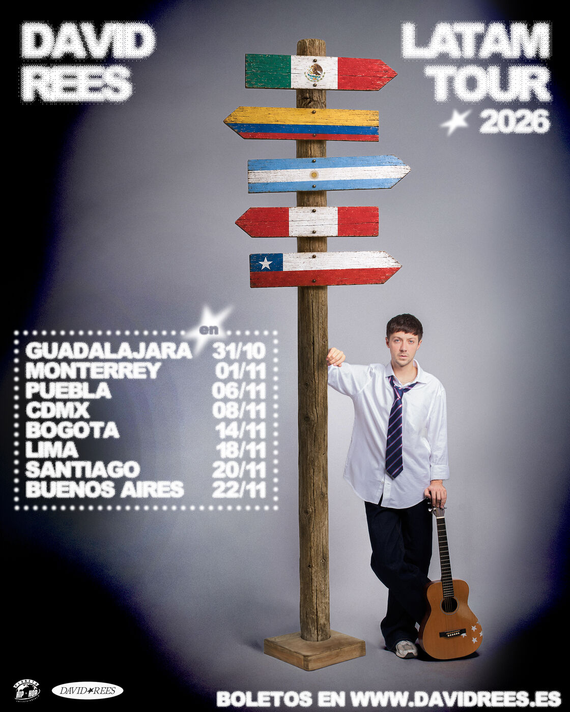 Cartel general del Latam Tour ’26 con las ocho fechas